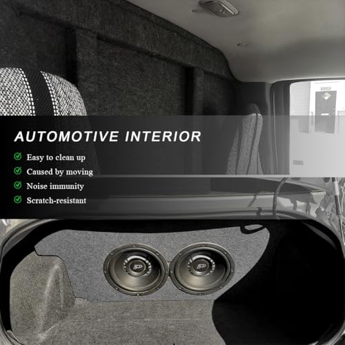 78"x40" Underfelt Carpet for Car, High Grade Felt Fabric Durable Underfelt Car Subwoofer Carpet Liner, Automotive Trunk Liner Felt Roll for Speaker RV Truck Marine Boat Home - color: 78×40 inches