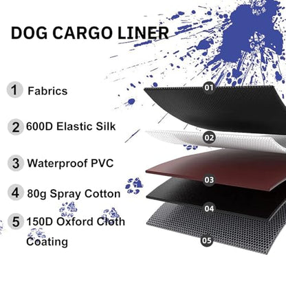 Trunk Frunk Mat Compatible with Hummer EV 2024-2026 SUV Pet Dog Trunk Cargo Liner, Waterproof Anti-Dirty Pet Cargo Cover Dog Seat Mat, with Bumper Flap Protector