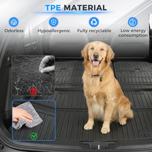 Cargo Mat Fit for Honda CR-V & CR-V Hybrid 2023–2026, Upper Deck Trunk Liner with Back Seat Backrest Mats, All-Weather Cargo Floor Protector, Fit for Honda CRV Accessories - size: Fit for Honda CR-V