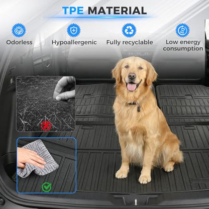 Cargo Mat Fit for Honda CR-V & CR-V Hybrid 2023–2026, Upper Deck Trunk Liner with Back Seat Backrest Mats, All-Weather Cargo Floor Protector, Fit for Honda CRV Accessories - size: Fit for Honda CR-V