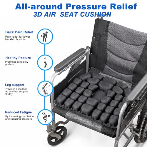 Sondor Travel Cushion,Portable & Adjustable Airplane seat Cushion for Long Flights,Inflatable Cushion for Wheelchair, Travel,Driving