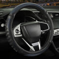 3D Steering Wheel Cover Great Grip with 3D Honeycomb Hole, Anti-Slip Sporty Design, Universal 15 inch(Black with Blue) - color: Black with Blue, size: Round-Middle[14.5''-15'']