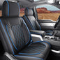 F150 Seat Covers Full Set, Faux Leather Truck Seat Covers Diamond Quilted Custom Fit for 2009-2026 F-150 SuperCrew & 2017-2026 F250 F350 F450 Crew Cab XL XLT Lariat King Ranch (Black & Blue) - color: Black & Blue, size: Front & Rear