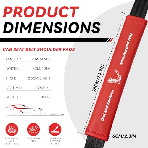 Seat Personalized Belt Cover Pad – Custom Name or Logo Design Heat-Pressed Nappa Leather Shoulder Protector, Soft Seatbelt Covers for Kids, Car, SUV, or Truck