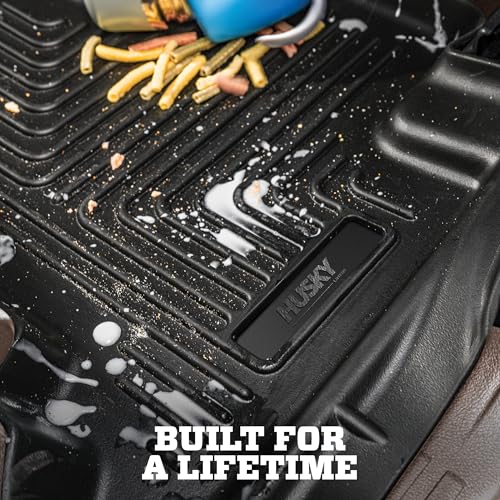Husky Liners Weatherbeater Floor Mats | Fits 2015-2026 Ford F-150 SUPERCAB ONLY | Front & 2nd Row, 3-pc Black - 94051 - style: Front, 2nd - SuperCab
