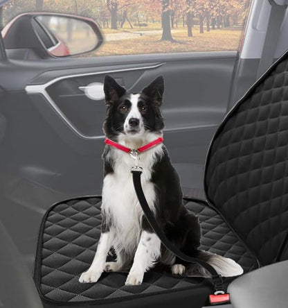 Dog Car Seat Cover for Dogs, Waterproof Upgraded New Front Car Seat Cover for Dogs, Car Seat Protector, Large Cars Covers for Dog Seat Cover for SUV Truck Pick-up Universal Black