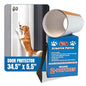 MATCH 'N PATCH Door Protector – Scratch Protectors for Pets – Transparent Shield for Pet Scratches - Self-Adhesive & Easy to Apply, Includes Application Scraper – 34.5 x 5.5 Inches, 2 Patches - size: 34.5" x 5.5" (Wide)