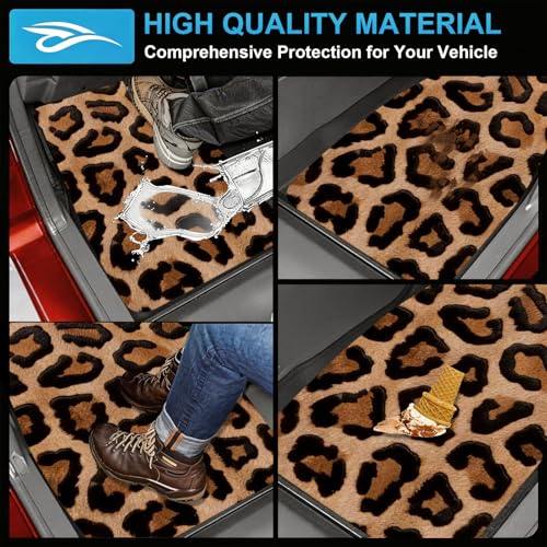 Automotive Floor Mats 5 Pcs, Universal Car Floor Mats, Leopard Print Cargo Liner, Car Accessory for SUVs/Sedan/Wagons, Durable Protective Mat, Trunk Liner for Families/Travel Enthusiasts - style: Bundle 8