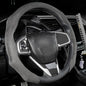 Quick Install Sporty Suede Leather Steering Wheel Cover Universal fit Any 14½" to 15" Car SUV Pickup Steering Wheel