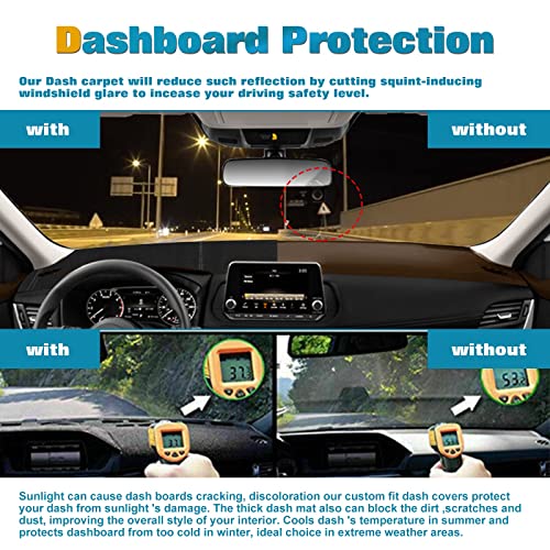 x xotic tech Center Console Dashboard Mat Pre-Cut Non-Slip Sunshield Sun Glare Protector Dash Carpet Pad Black Cover Compatible with Nissan Rogue 2021 2022 2023 2024 2025 2026 - color: Compatible with Nissan Rogue 2021-2026