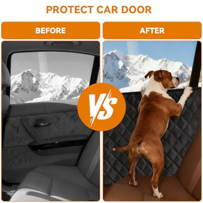 Dog Car Door Protector, 2 Pack Waterproof Scratchproof Nonslip Durable Protector, Thickened Door Panel Covers, Protects Doors from Dog Scratching Fit for Car/SUV/Truck (Black, XL)