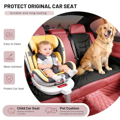 Car Seat Cushion for Car,Pu Nappa Leather with Breathable Memory Cotton Core Filling & Non-Slip Sole,Water Proof,Car Seat Cushions for Driving&Office Chair (car seat Cushion)