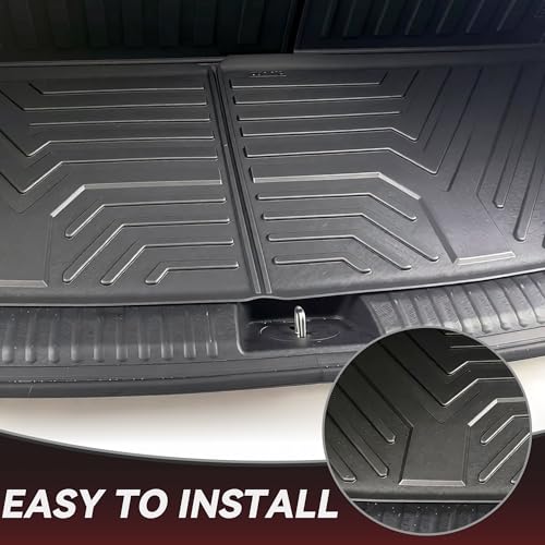 YITAMOTOR Floor Mats for 2020-2025 Kia Telluride 7/8 Passenger, All Weather TPE Rubber Mat, Custom Fit Kia Telluride Accessories Floor Liners Full Set, 1st & 2nd & 3rd Row & Backrest Mat & Cargo Liner - style: 20-25 Kia Telluride 7/8 Seater| Full Set