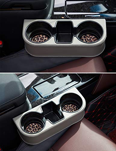Car Seat Organizer Cup Drink Holders,Multifunctional Gap Filler Storage Box,Insert Organization Helps Reduce Distracted Driving&Holds phone Mount Mug Bottle Cellphones Coasters Wallet Cards (XBD-Gray) - color: XBD-Gray
