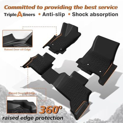 TripleAliners Fit for Toyota 2025 2026 4Runner Accessories Floor Mats All Weather Liners Custom Fit TPE Heavy-Duty 1st&2nd Row Waterproof Anti-Slip Floor Liners (Only for 5 Seats) Not for Hybrid Model - size: 4Runner | 5-Seat | 2025+
