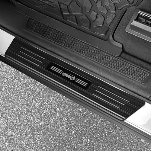 ZZEQYG 4 Pcs Door Sill Protector Compatible with Jeep Grand Cherokee (Not for L Model) 2021-2025 2026 Accessories Stainless Steel Door Sill Guards Trim - color: 2021-2026 Grand Cherokee (Not for L Model)