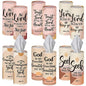 Outus 12 Pack Christian Car Tissues Cylinder Holder with Facial Tissue Bulk Round Bible Verses Napkins Container for Car Home Travel Prayer Church Gifts, 6 Designs - style: Christian