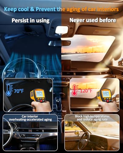 for Toyota RAV4 2013-2018 Sun Shade Sunshade Windshield Cover - 4 Layers Front Window Shade for RAV-4 Custom Fit Sun Visor - 240T Retractable Shade Blocks UV Rays Car Accessories - size: for RA4 2013-2018