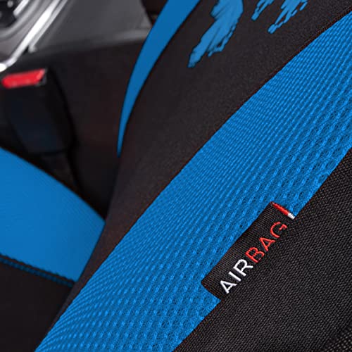 Flying Banner Butterfly car seat Covers ful Set Fashion Universal Lady Woman Female Rear Bench Split Colorized (Full Set, Blue) - color: Blue, size: Full set