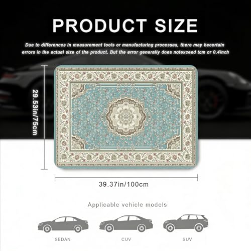 Car Trunk Mat - Universal Size 29" x 39", Bohemian Style Cargo Liner, Car Accessory for SUVs/Sedan/Wagons, Durable Protective Mat, Trunk Liner for Families/Travel Enthusiasts - style: Bohemian style-2