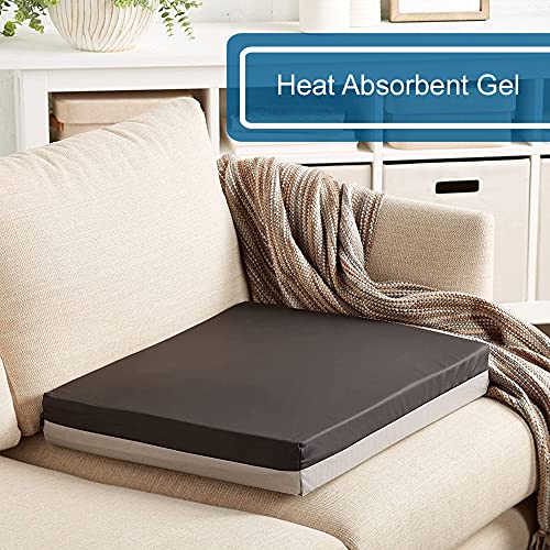 McKesson Seat Cushion for Wheelchairs and Office Chair, Foam/Gel, 20 in x 18 in x 3 in, 1 Count - size: 20x18x3 Inch (Pack of 1)