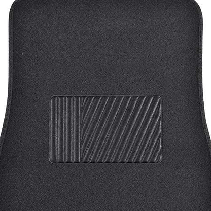 Motor Trend Premium Inter-Lock Backing Carpet Car Floor Mats - Front & Rear, Thick & Durable Auto Protection, Fits Most Cars Truck SUV Coupe Sedan - color: Charcoal