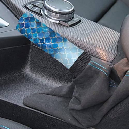 Bulopur Car Shifter Gear Hand Brake Trim Cover Set for Most Cars Van SUV Sedan Truck Auto Accessories - color: Blue Mermaid