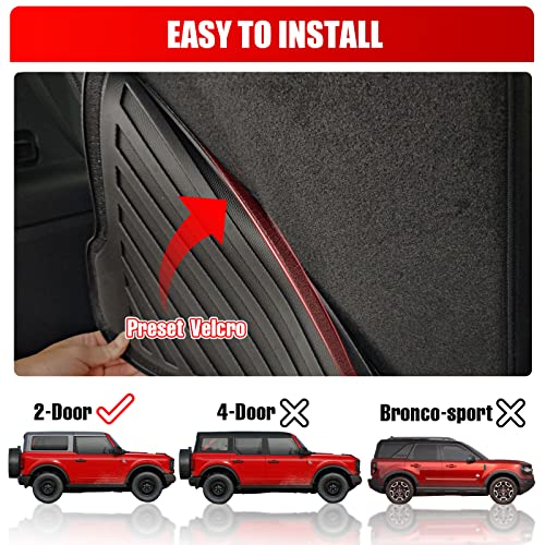 Mabett Back Seat Cover Backrest Protector for Ford Bronco Accessories 2026 2021-2025 2-Door Rear Seat Mats Dog Seat Liner