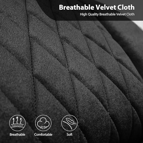 CAR PASS Luxury Faux Leather Car Seat Covers Front Seats, Breathable Soft Velvet Premium Automotive Seat Covers 2 Pack, Armrest Airbag Compatible Universal Fit for Most Sedan SUV Van Truck, Black - color: Black Velvet, size: Two Front