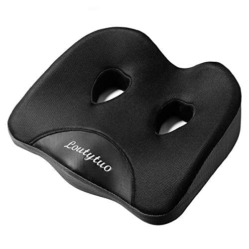 Seat Cushion Pillow,100% Memory Foam and Washable Cover,for Office Chair,Car Seat and Wheelchair, Soft Support Seat Cushion - color: Black