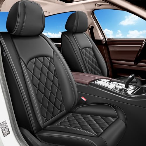 Car Seat Cover Fit for Ford Taurus 2002-2019 Full Set Seat Covers Waterproof Faux Leather Seat Covers Cushion Protector Black - color: 088 Black, size: 18-Taurus-5 seat covers full set
