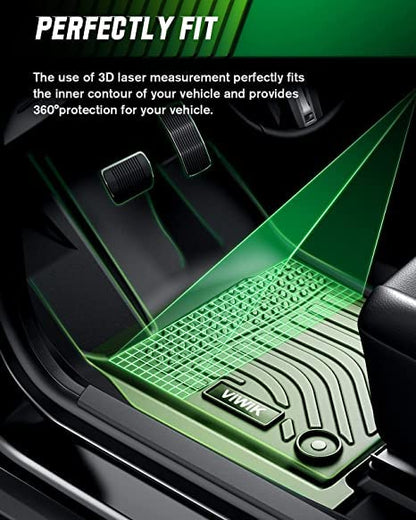 VIWIK Car Floor Mats for Toyota Tacoma 2005-2015, Automotive All Weather Floor Liners for Toyota Tacoma, TPE Rubber Car Mats Front & Rear Non-Slip Odorless - style: 2005-2015 Tacoma