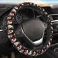Christmas Pug Cute Dog Black and White Puppy Pug Snowflakes Car Steering Wheel Cover,Non-Slip Elastic Neoprene-Sweat Car Accessories,Universal 15 Inch Fit Auto, Vans Trucks,Suvs, Truck - color: Pug Snowflakes