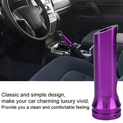 Universal Auto Aluminum Handbrake Cover, Wave Shaped Purple Finish Handle Protector Decorative Hand Brake Sleeve Car Modificate Accessories