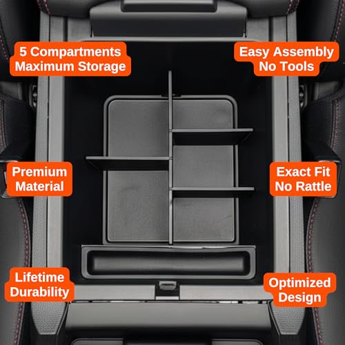 Vehicle OCD – Center Console Organizer for Honda Pilot (2023-2026), Ridgeline (2024-2026), and Passport (2024-2026) – Made in USA - SLX185 - size: 2023-2026, style: Center Console Organizer