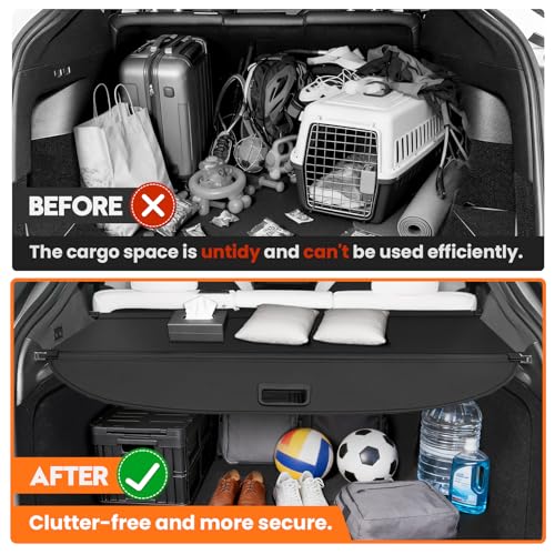 Powerty Cargo Cover for Tesla Model Y Juniper 2025 2026(Just for 5-Seaters), Trunk Cover Retractable Trunk Shielding Shade Privacy Luggage Screen for Model Y Juniper Accessories - size: 2025-2026 | Tesla Model Y Juniper