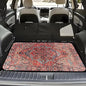 Universal Car Trunk Mat 29" x 39", Retro Red Pattern All Weather Trunk Protection Cargo Liner, Durable Cargo Mat Rear Trunk Liner, Stylish Vehicle Interior Accessories Suitable for Most Car Models - color: Retro Red Pattern