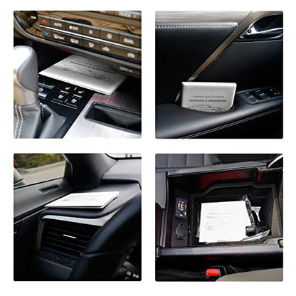 UYYE Car Registration & Insurance Card Holder, 2-Pack - White, Waterproof, 4-Compartment, Unisex-Adults Car Organizer - color: white