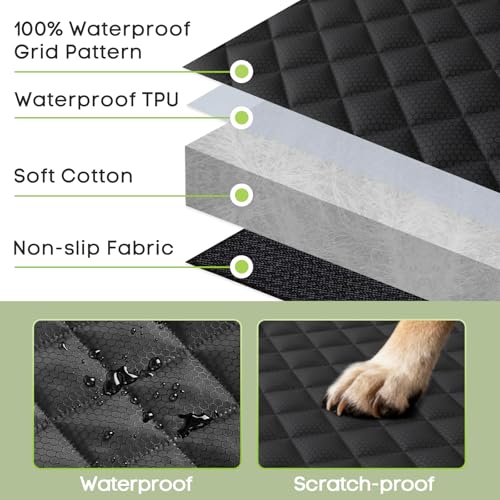 Dog Car Seat Cover for Back Seat, Waterproof Pet Bench Seat Cover for Dogs, Scratchproof Nonslip Rear Seat Protector for Cars, Trucks, SUVs - size: Full Bench