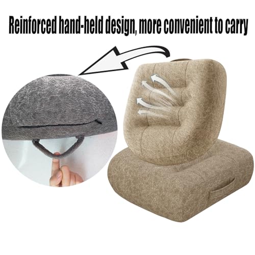 adult car seat booster for height/drivers seat booster cushion for adults-Increase The Field of View by 12cm/4.7in,Plush shell, breathable,with handle,easy to carry,for Cars,Office,Home（Light Brown） - color: Plush-light Brown
