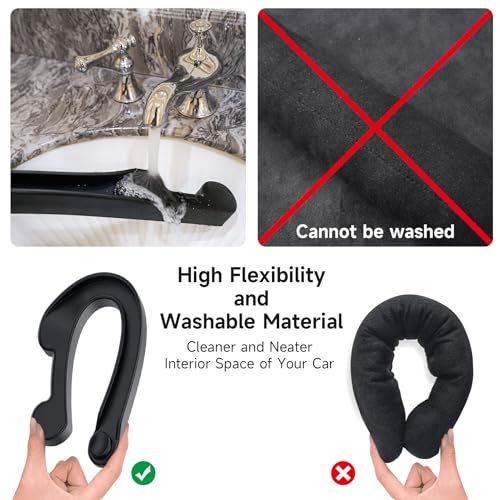 Givifive Car Seat Gap Filler Set of 2, Soft Foam Multifunctional Seat Side Gap Filler with Organizer & Hook Function, 3in1 Gap Stopper Universal Fit Car SUV Truck Fill The Gap Between Seat & Console - color: Black, size: Most Cars – Standard