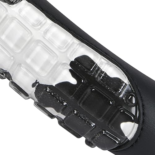 Flying Banner car Steering Wheel Cover Gel Massage Velvet Cool Warm Universal Size 15 inches SUV Truck Anti Slip Odorless Summer Winter (Black Cow Print, Gel Massage) - color: Black Cow Print