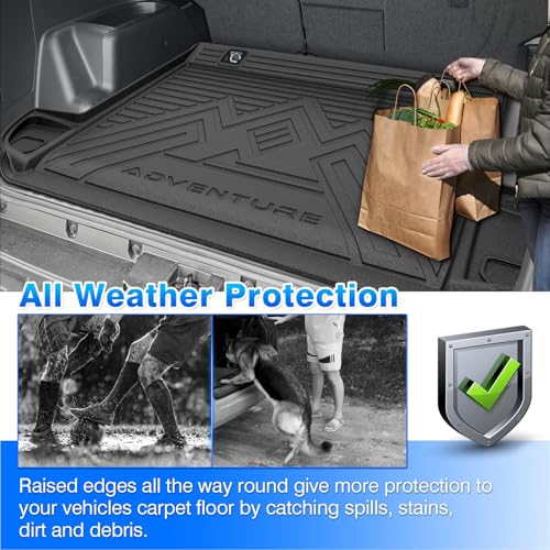 Cartist Cargo Liner Fits for Toyota 4runner 2010-2024 (No 3rd Seat or No Sliding Cargo Deck) Accessories All Weather Rear Trunk Liner for 4runner Cargo Mat Heavy Duty - size: 2)Toyota 4runner 2010-2024