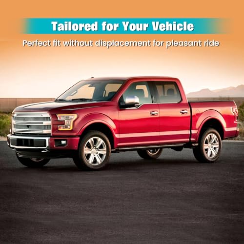 FREEMOTOR802 Compatible with 2015-2022 Ford F-150 Crew Cab Floor Mats, Black 3D Molded Carpets Liner 1st 2nd Row Front Rear Protection Pad 3PC TPE Thermo Plastic Elastomer All Weather Protector - size: For Ford F-150 Crew Cab 2015-2022