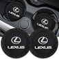 Car Cup Holder Coaster for Lexus Series Recessed Silicone Non Slip Car Interior Accessories Drink Car Coaster 2PC Black