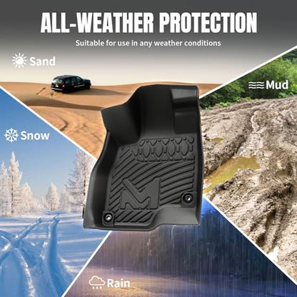 Floor Mats Custom for Toyota 4Runner 2013-2024 (7 Seats & 5 Seats) & 2014-2024 Lexus GX460, All Weather Cover Protection Waterproof Black TPE Automotive Floor Liner Front & Rear Row Full Set Car Mats - size: 3PCS (2Row), style: For 2013-2024 | Toyota 4Run