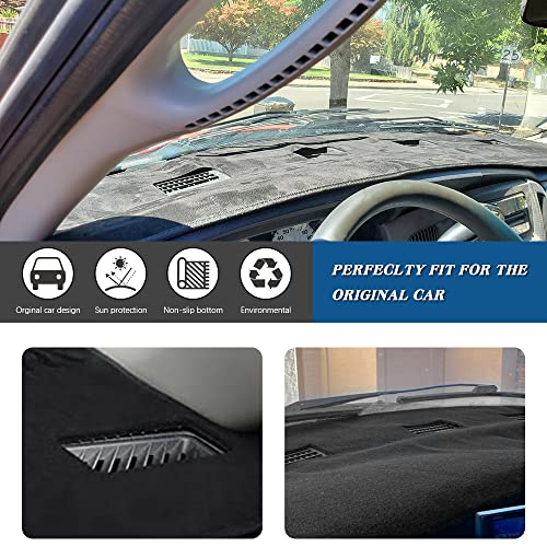 Black Dashboard Cover Dash Cover Mat Compatible with 2002-2005 Dodge Ram 1500,2003-2005 2500/3500(Ram 02-05) - size: 2002-2005 Ram