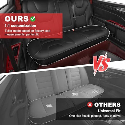 TTX LIGHTING Custom Fit Seat Covers for Ford Fusion 2013-2020 Full Set 5 Seats Premium Waterproof Faux Leather Airbag Compatible Black, Ford Fusion Seat Protector - size: 16.Fusion 2013-2020 5 Seat Full Set
