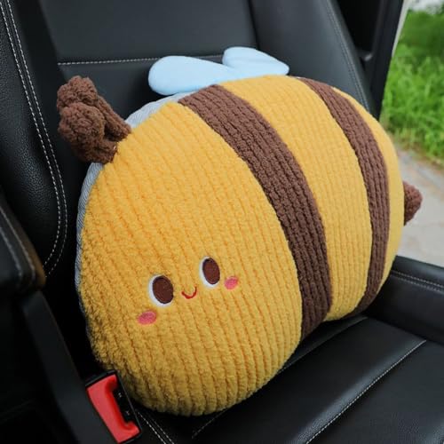 Bee-Shaped Car Lumbar Pillow Back Support Pillow for Car -1 PCS - color: Bee Lumbar Pillow -1 Pcs