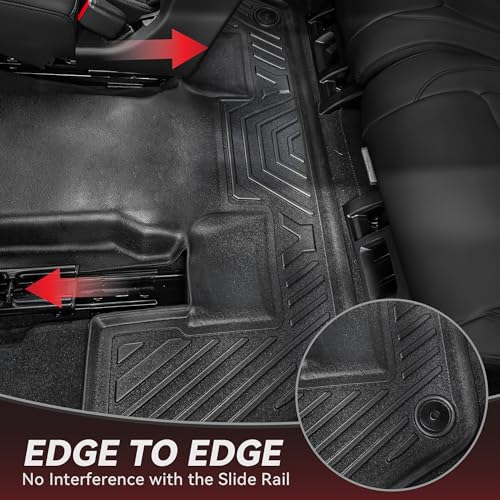 YITAMOTOR Floor Mats for Jeep Grand Cherokee L 2026-2021 (ONLY 6-Seater w/o Center Console), All Weather Custom Fit TPE Cargo Liner for 1-3 Rows and Trunk Full Car Mat Set Automotive Accessories Black - style: 2021-2026 Jeep Grand Cherokee L (6 Seater) |